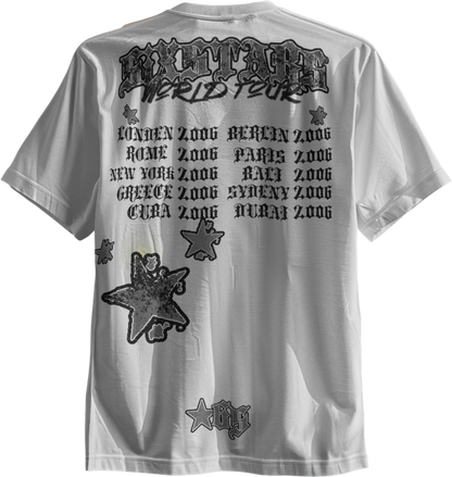SIXSTARS “World Tour” Tee – White/Grey/Black