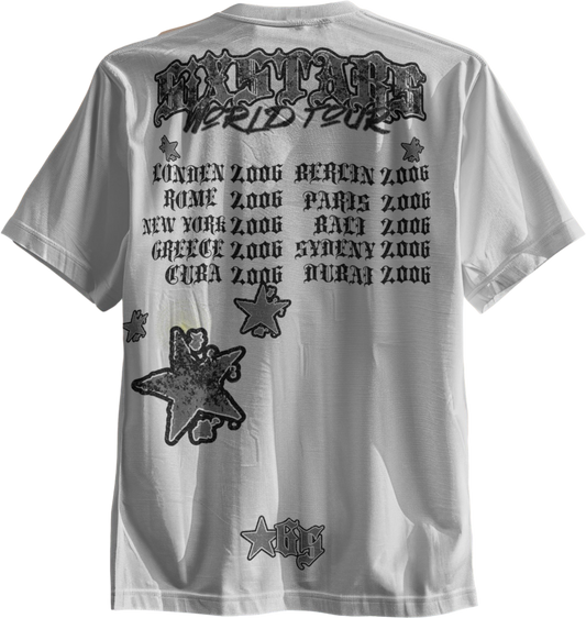 SIXSTARS “World Tour” Tee – White/Grey/Black