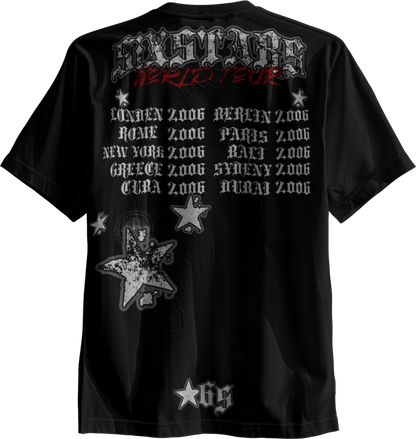 SIXSTARS “World Tour” Tee – Black/White/Red