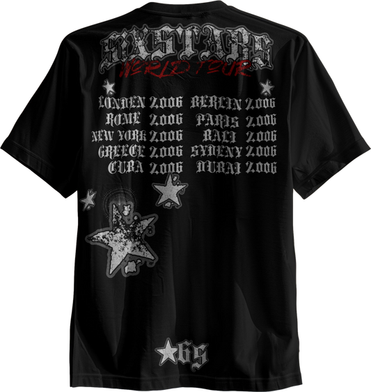 SIXSTARS “World Tour” Tee – Black/White/Red